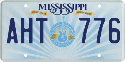 MS license plate AHT776