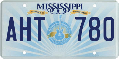 MS license plate AHT780