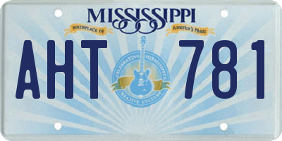 MS license plate AHT781