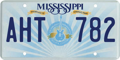 MS license plate AHT782