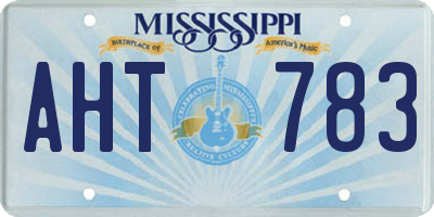MS license plate AHT783