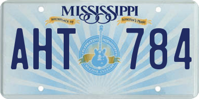 MS license plate AHT784