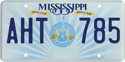 MS license plate AHT785