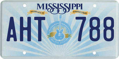 MS license plate AHT788