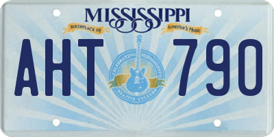 MS license plate AHT790
