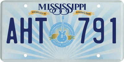 MS license plate AHT791