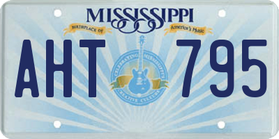 MS license plate AHT795