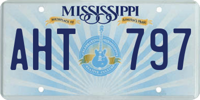 MS license plate AHT797