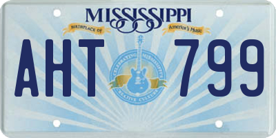 MS license plate AHT799