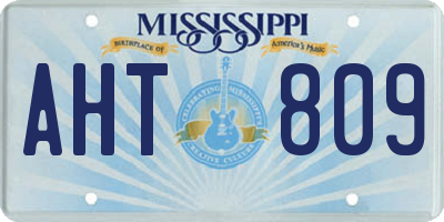 MS license plate AHT809