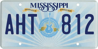 MS license plate AHT812