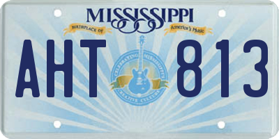 MS license plate AHT813