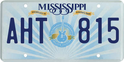 MS license plate AHT815
