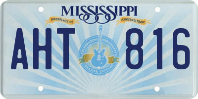 MS license plate AHT816