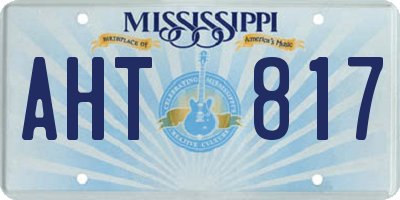 MS license plate AHT817