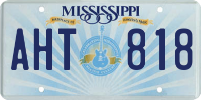 MS license plate AHT818