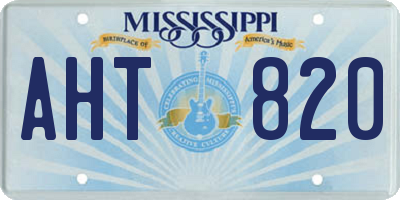 MS license plate AHT820