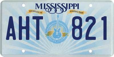 MS license plate AHT821