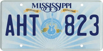 MS license plate AHT823