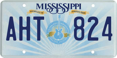 MS license plate AHT824