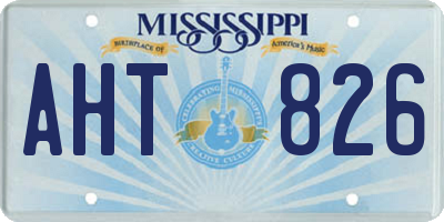MS license plate AHT826