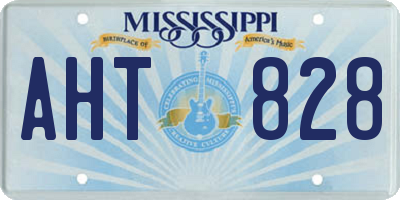 MS license plate AHT828