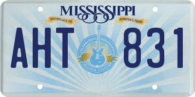 MS license plate AHT831