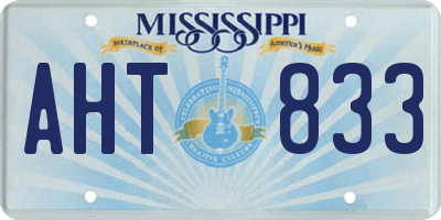 MS license plate AHT833