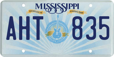 MS license plate AHT835