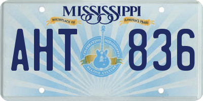MS license plate AHT836