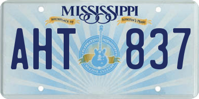 MS license plate AHT837
