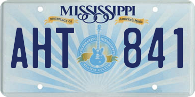 MS license plate AHT841