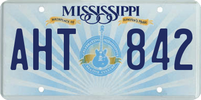MS license plate AHT842