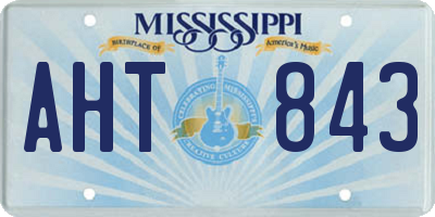 MS license plate AHT843