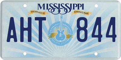MS license plate AHT844
