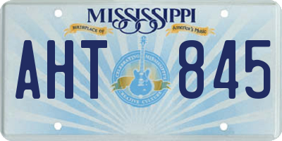 MS license plate AHT845