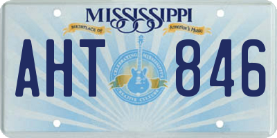 MS license plate AHT846