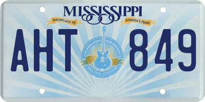 MS license plate AHT849