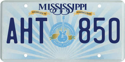 MS license plate AHT850
