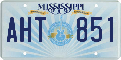 MS license plate AHT851