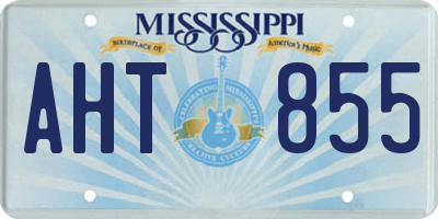 MS license plate AHT855