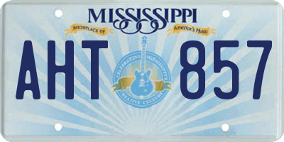 MS license plate AHT857