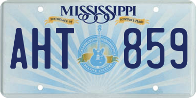 MS license plate AHT859