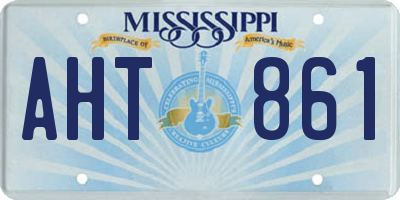 MS license plate AHT861
