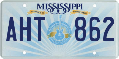 MS license plate AHT862