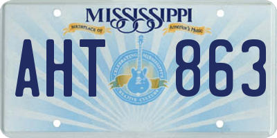MS license plate AHT863