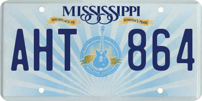 MS license plate AHT864