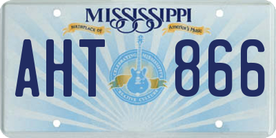 MS license plate AHT866