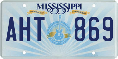 MS license plate AHT869