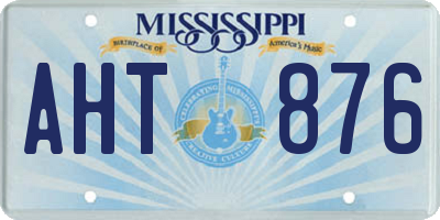 MS license plate AHT876